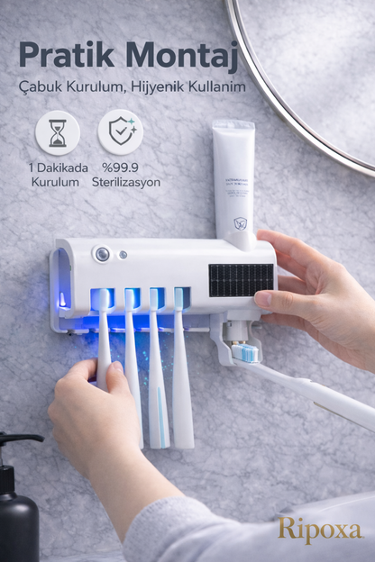 UV Diş Fırçası Sterilizatörü & Otomatik Dispenser